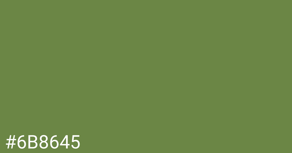 Hex color #6b8645 graphic