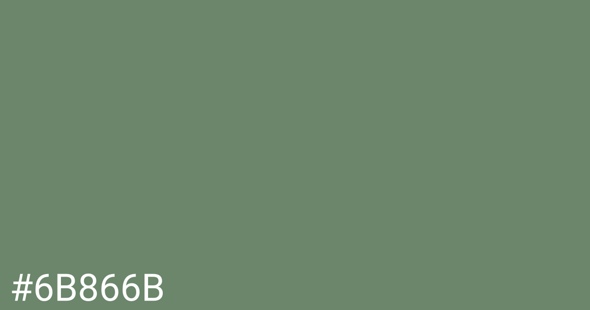 Hex color #6b866b graphic