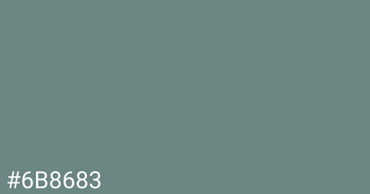 Hex color #6b8683 graphic