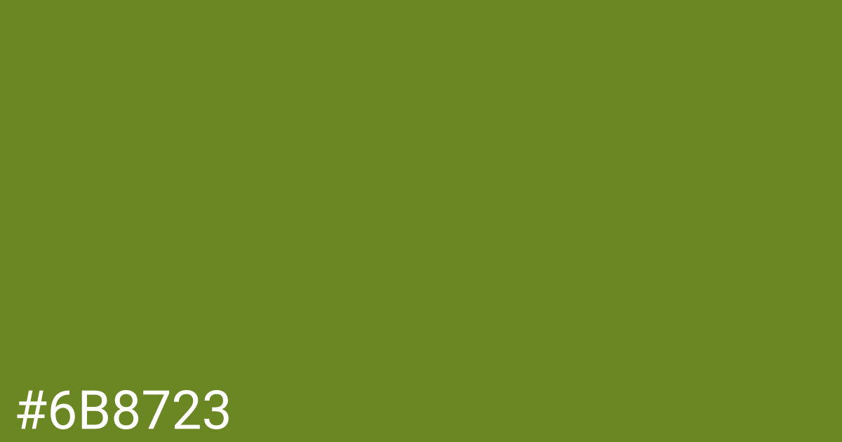 Hex color #6b8723 graphic