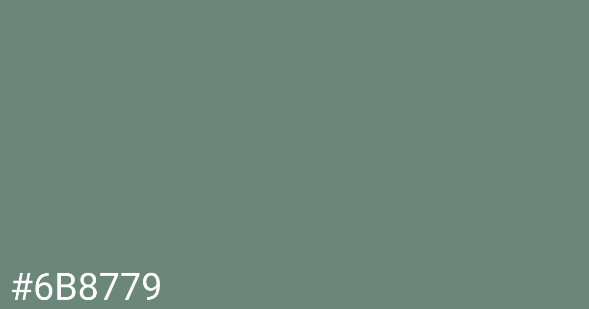 Hex color #6b8779 graphic
