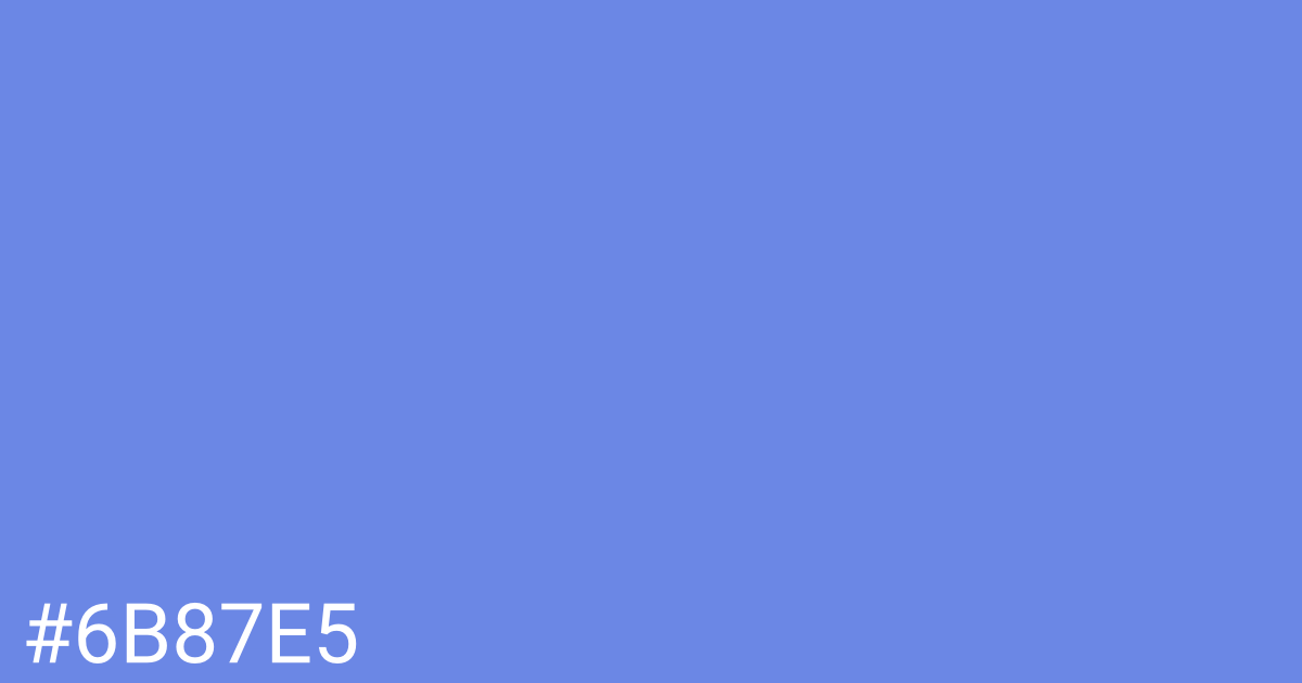 Hex color #6b87e5 graphic