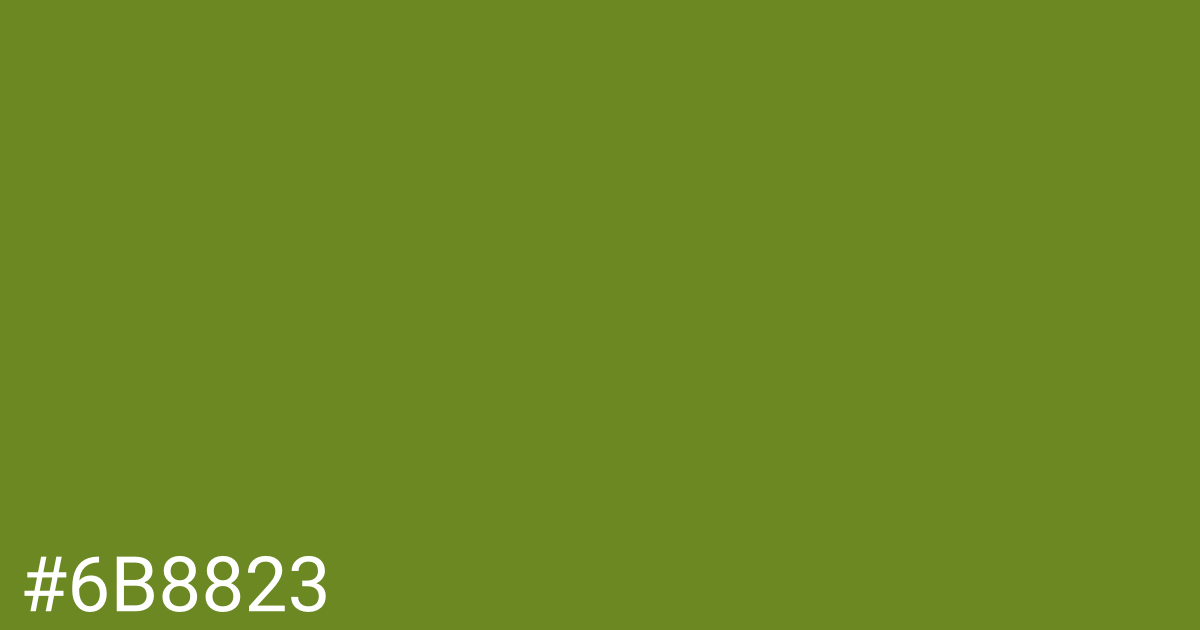 Hex color #6b8823 graphic