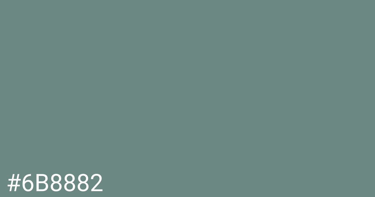 Hex color #6b8882 graphic