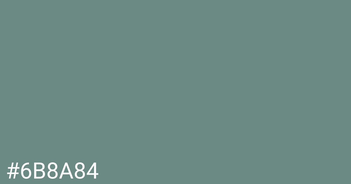 Hex color #6b8a84 graphic