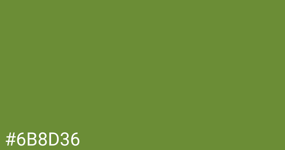 Hex color #6b8d36 graphic