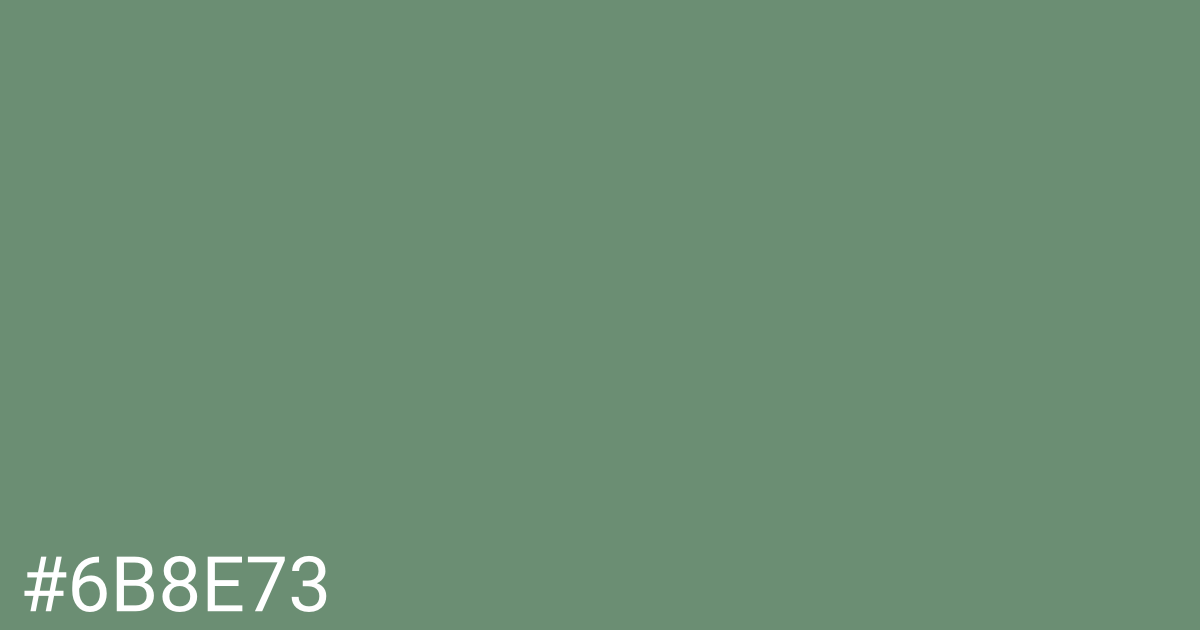 Hex color #6b8e73 graphic