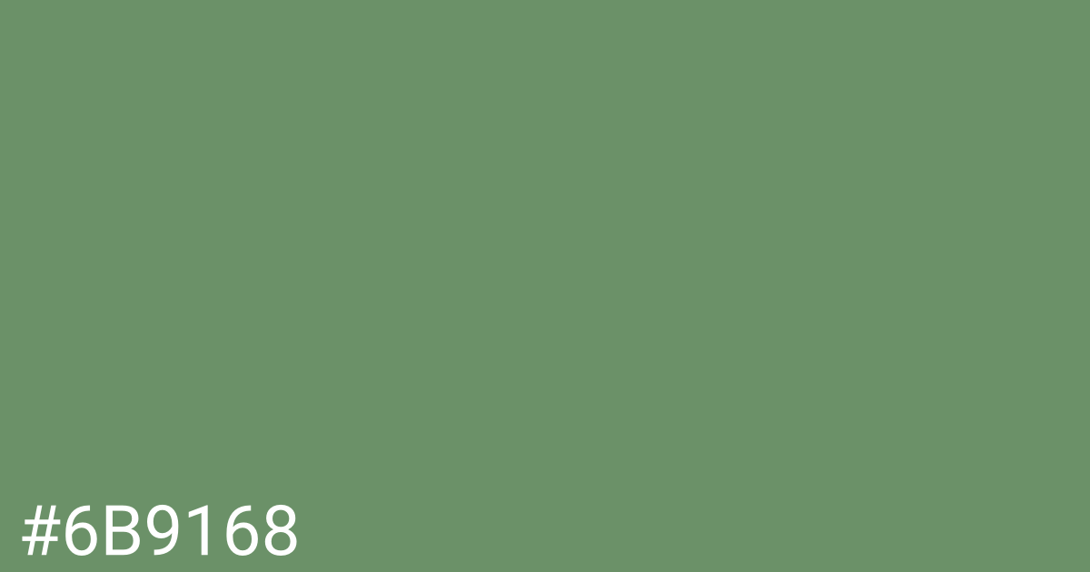 Hex color #6b9168 graphic