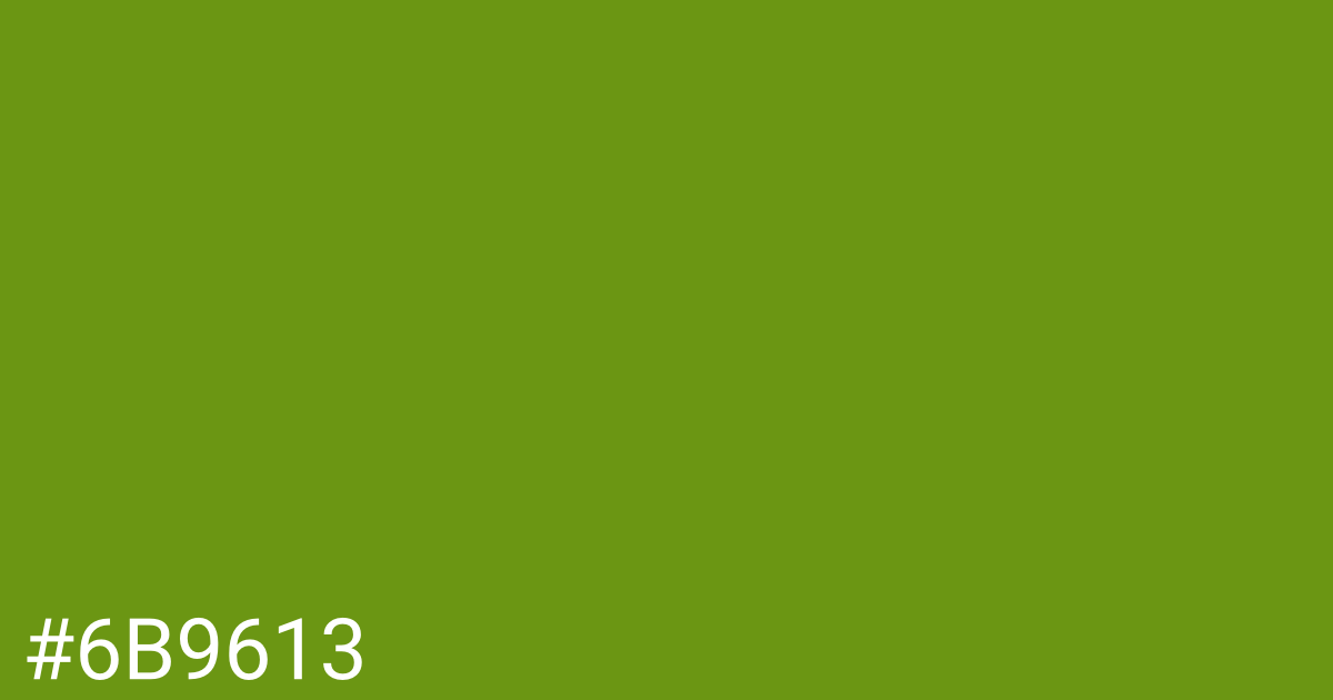 Hex color #6b9613 graphic