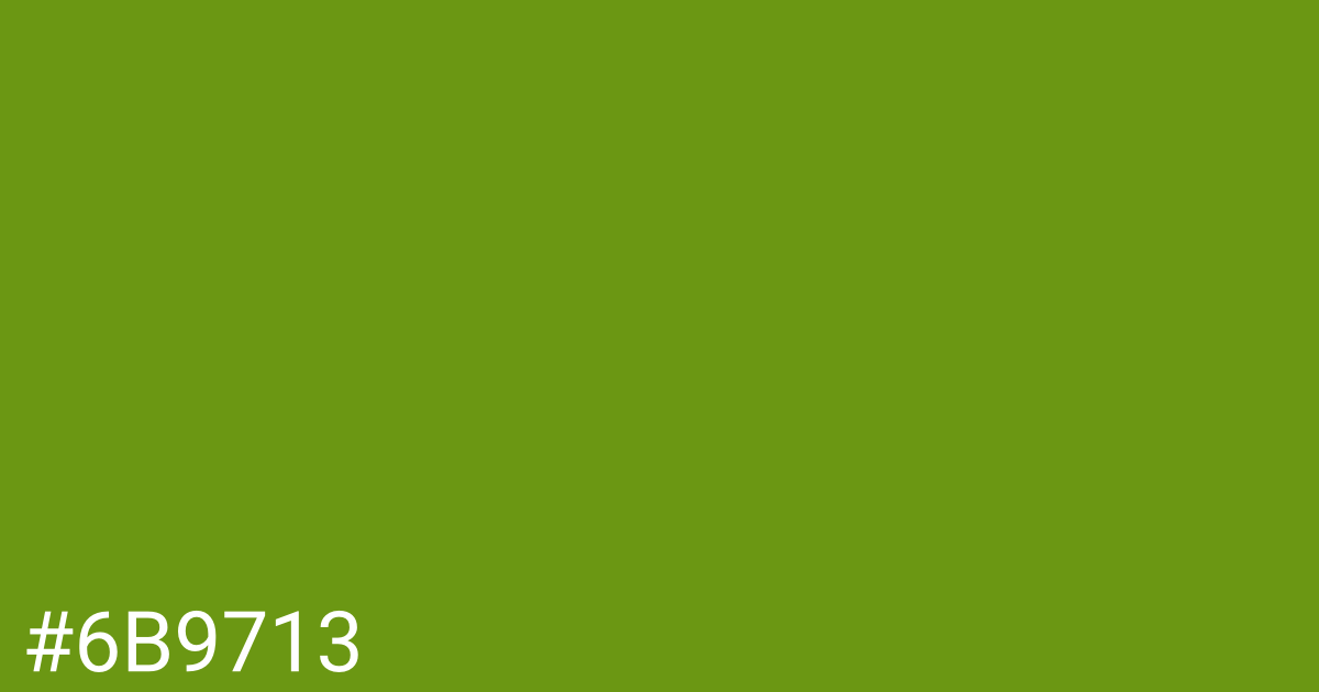 Hex color #6b9713 graphic