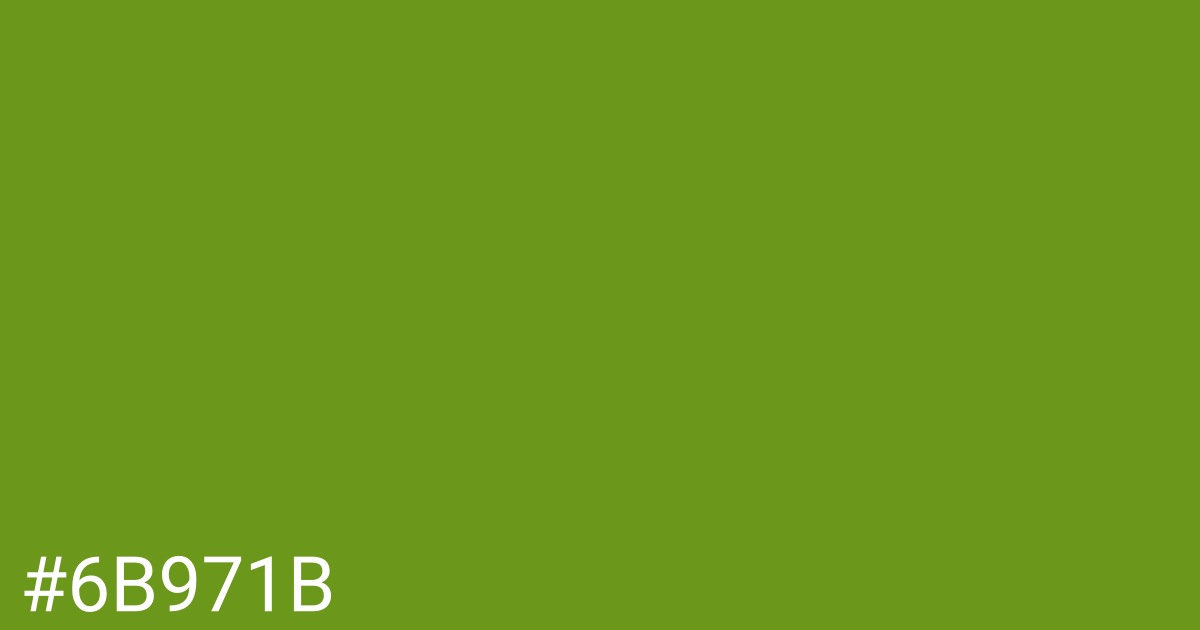 Hex color #6b971b graphic