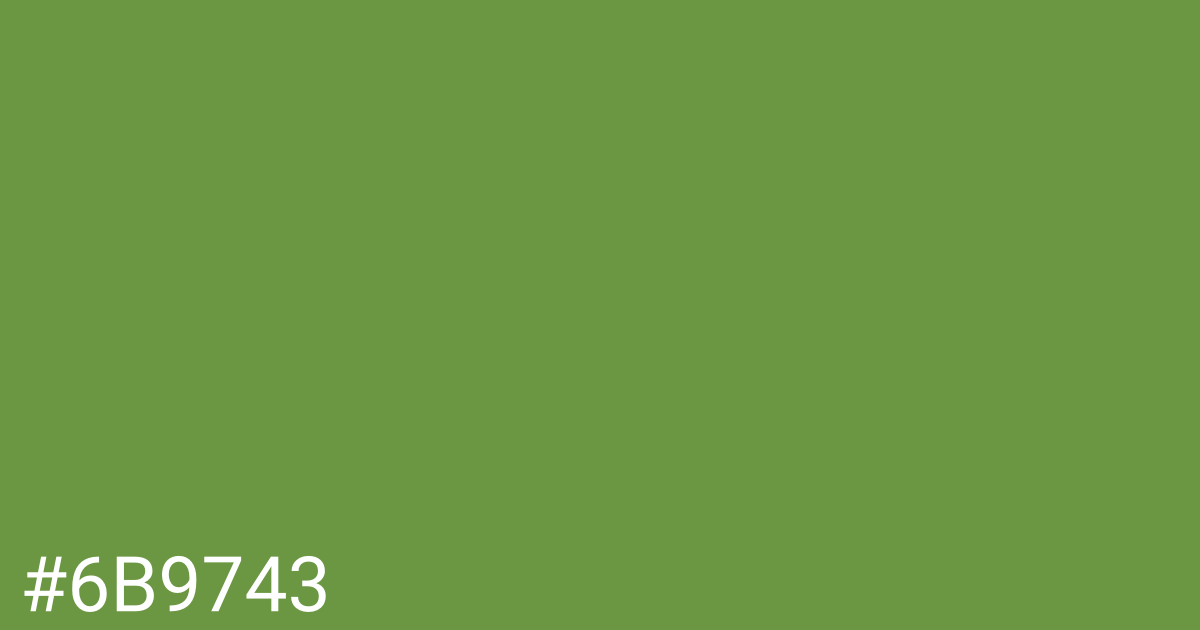 Hex color #6b9743 graphic