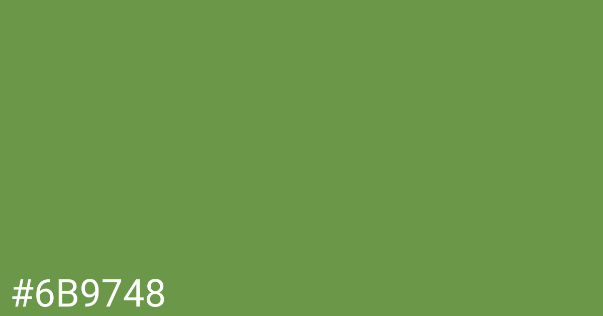 Hex color #6b9748 graphic