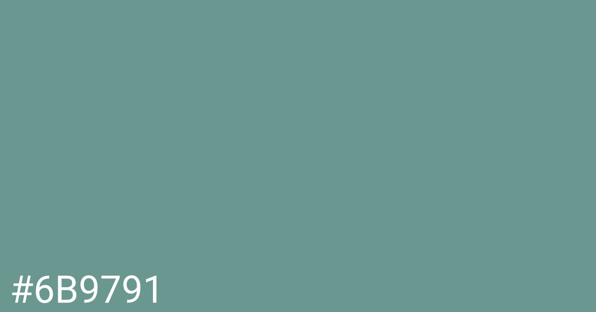 Hex color #6b9791 graphic