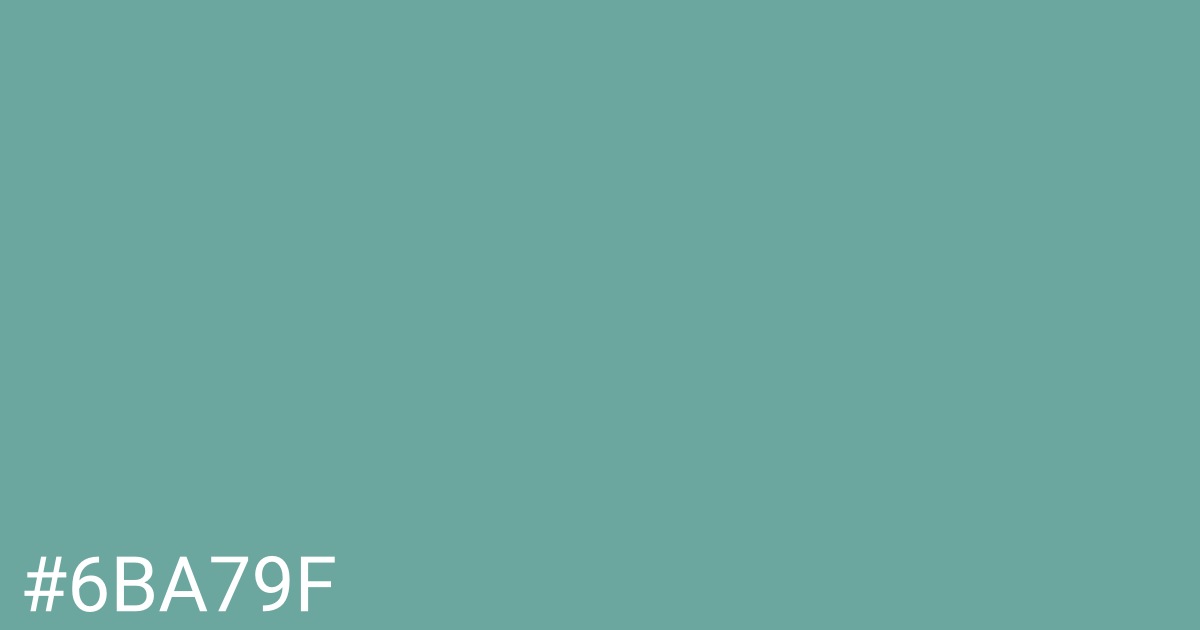 Hex color #6ba79f graphic