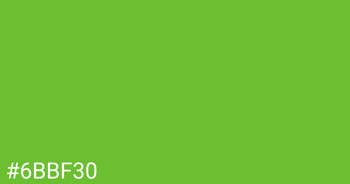 Hex color #6bbf30 graphic