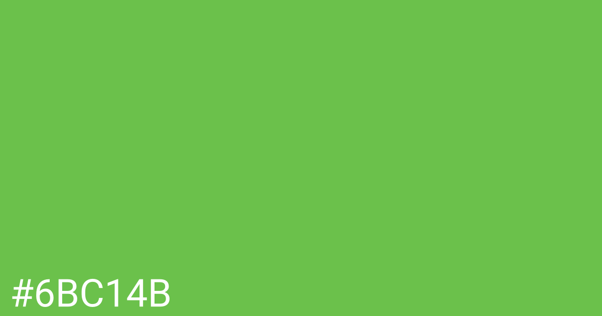 Hex color #6bc14b graphic