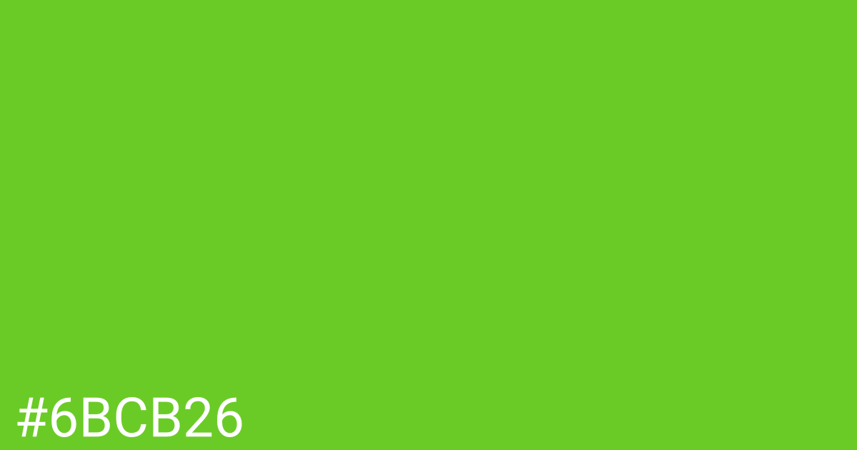 Hex color #6bcb26 graphic