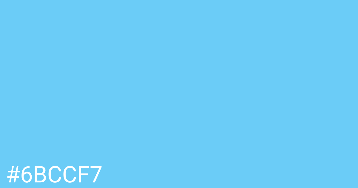 Hex color #6bccf7 graphic