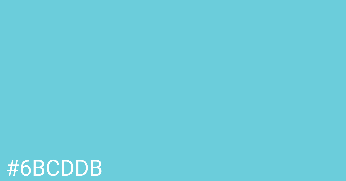 Hex color #6bcddb graphic