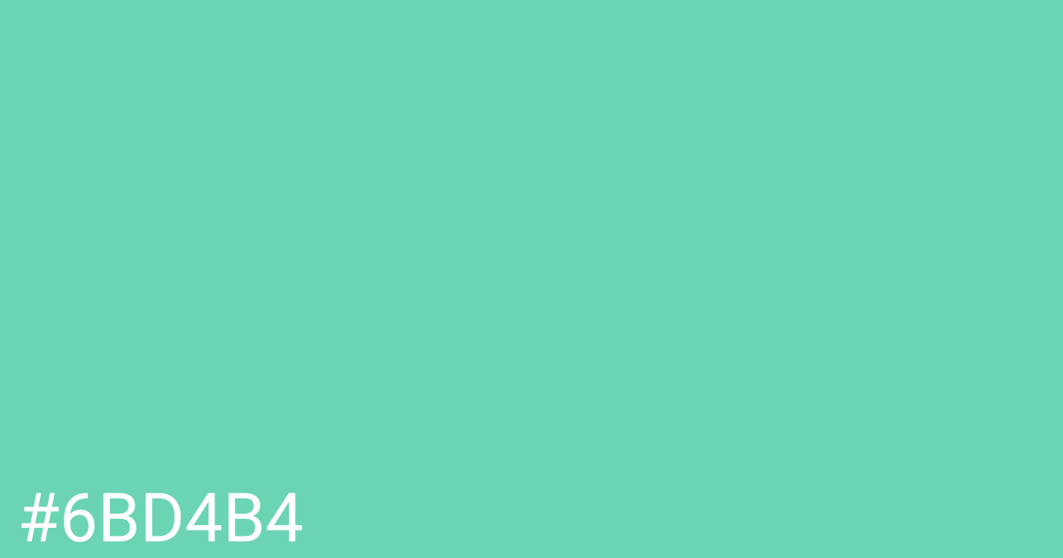 Hex color #6bd4b4 graphic