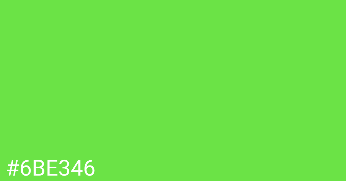 Hex color #6be346 graphic