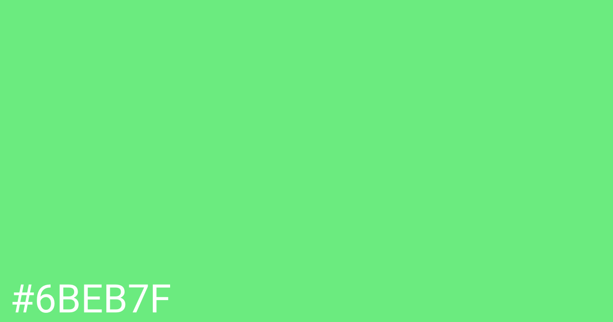 Hex color #6beb7f graphic