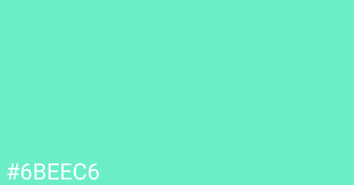 Hex color #6beec6 graphic