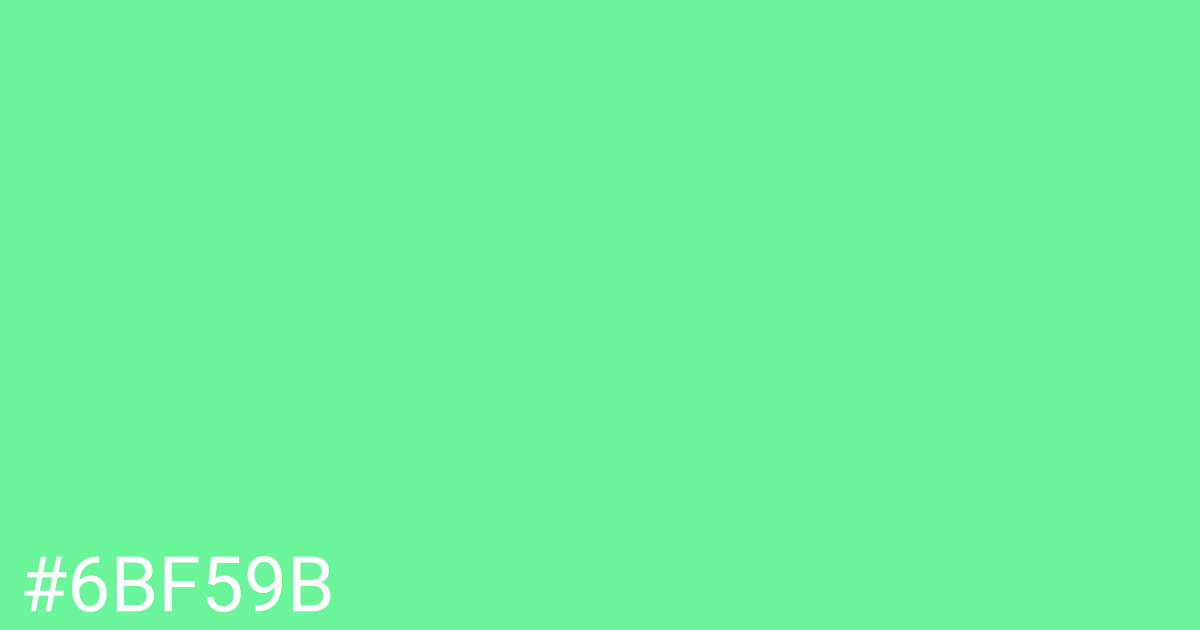 Hex color #6bf59b graphic