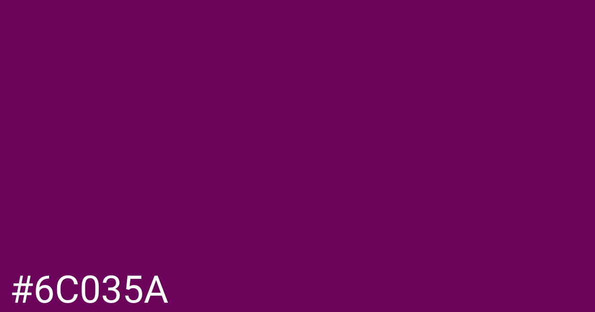 Hex color #6c035a graphic