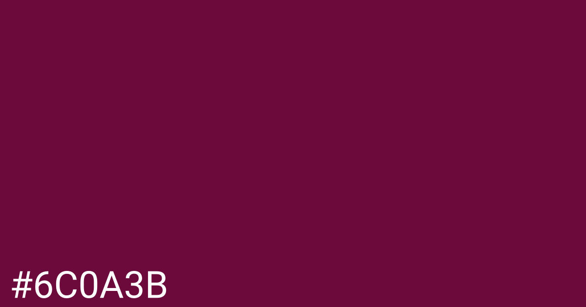 Hex color #6c0a3b graphic