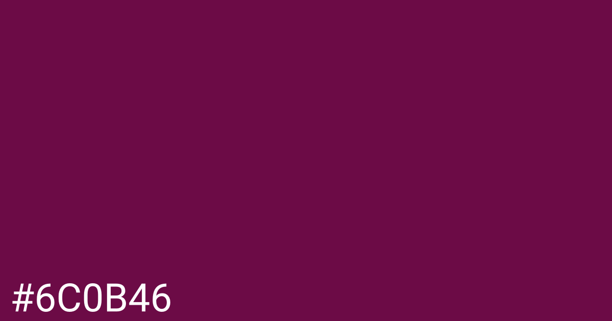 Hex color #6c0b46 graphic