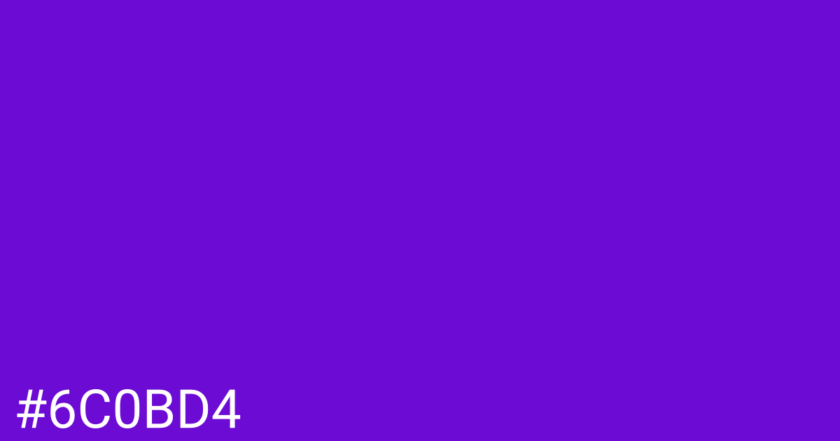 Hex color #6c0bd4 graphic