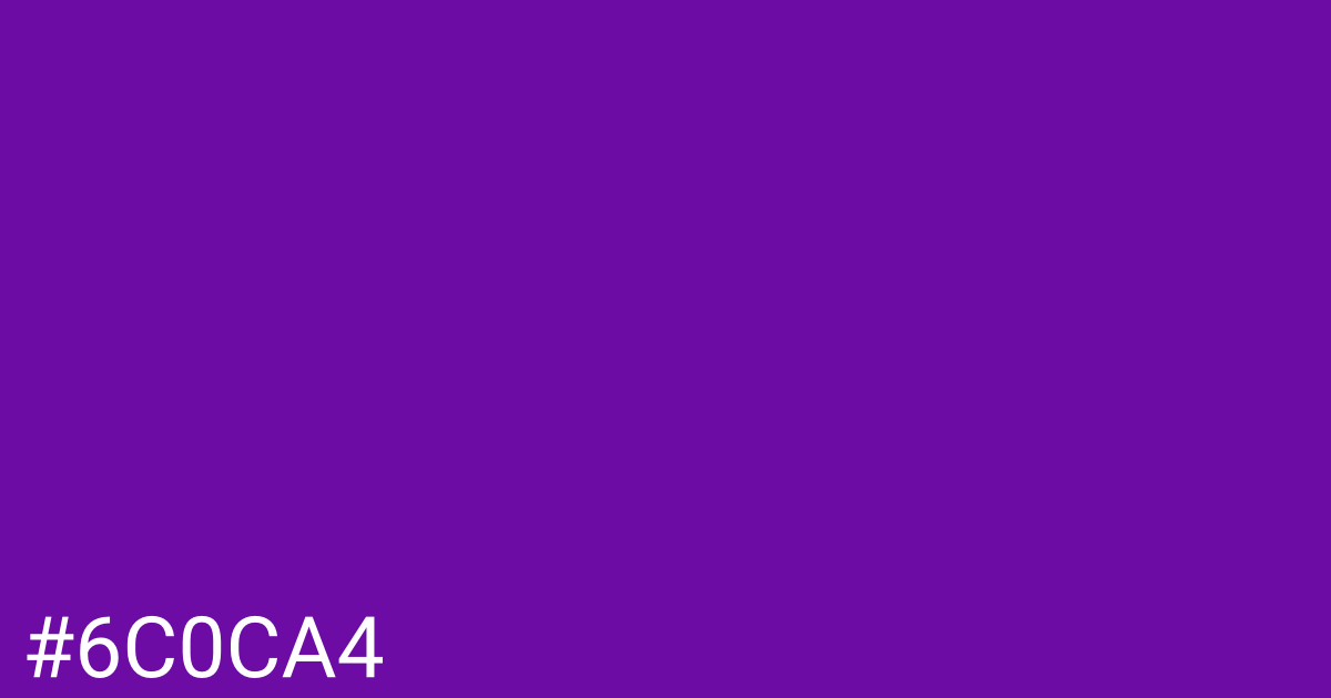 Hex color #6c0ca4 graphic