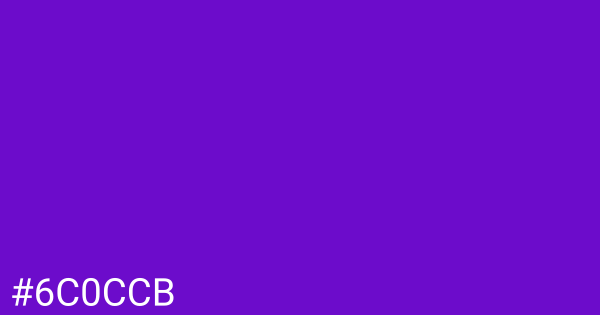 Hex color #6c0ccb graphic