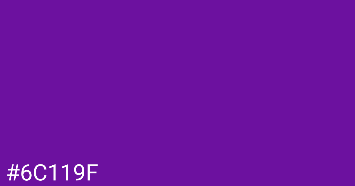 Hex color #6c119f graphic