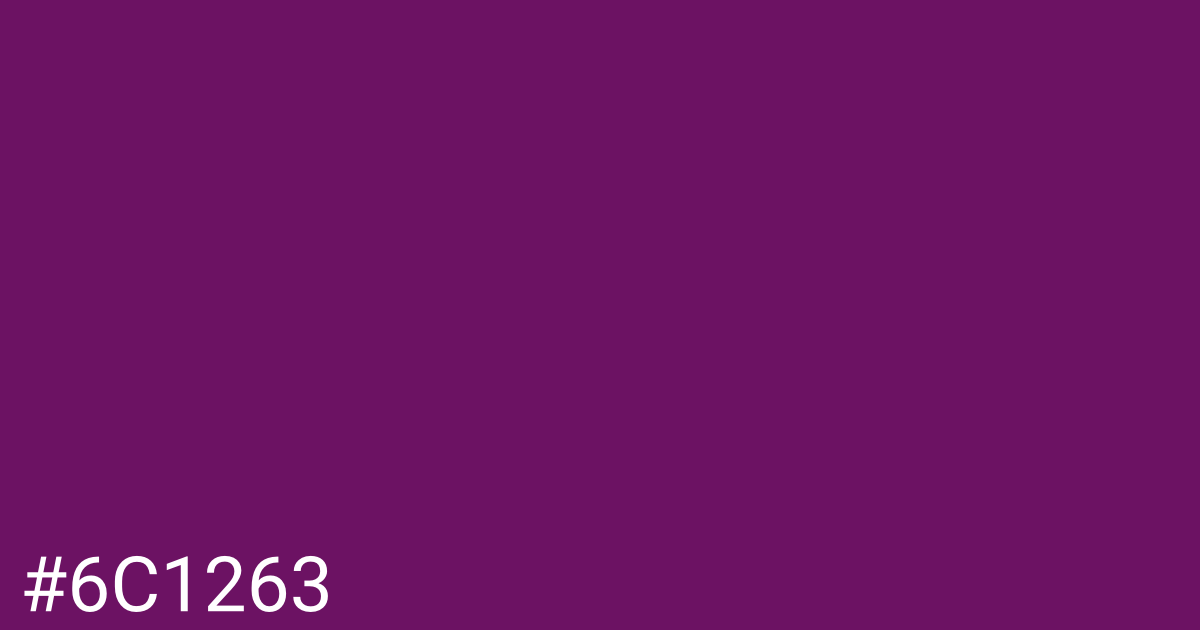 Hex color #6c1263 graphic