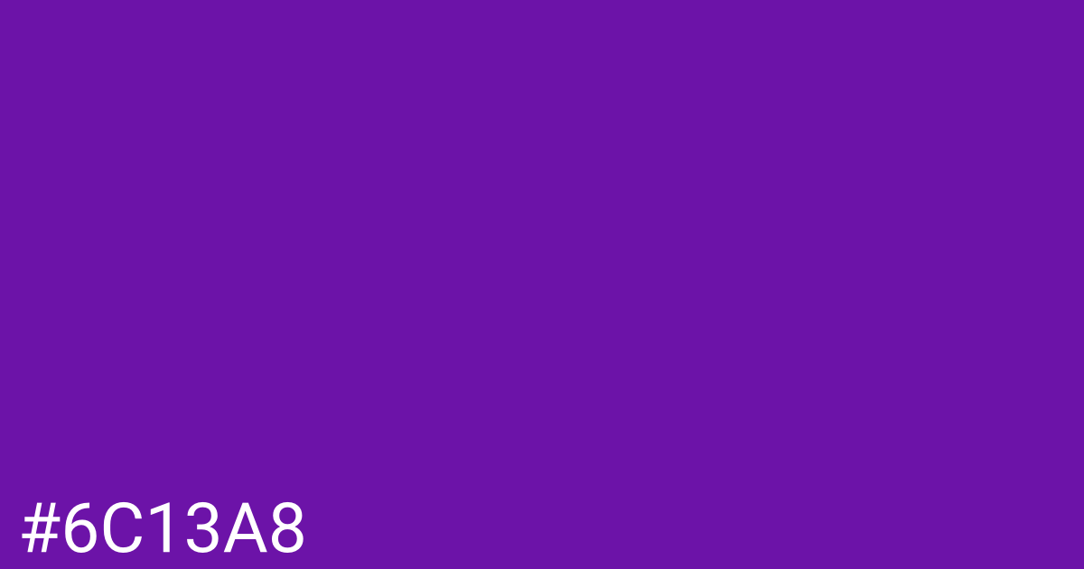 Hex color #6c13a8 graphic