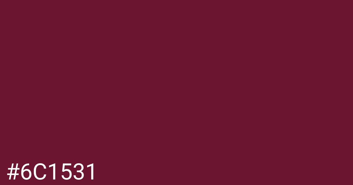 Hex color #6c1531 graphic