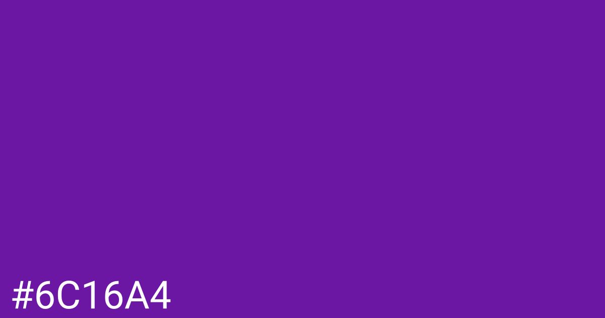 Hex color #6c16a4 graphic