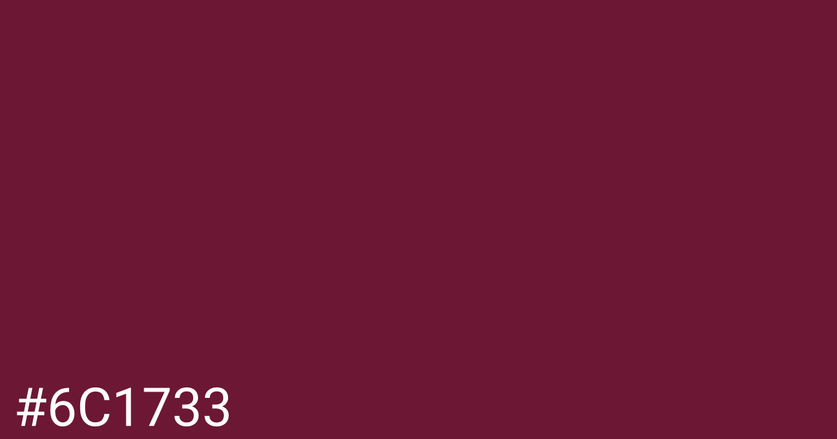 Hex color #6c1733 graphic