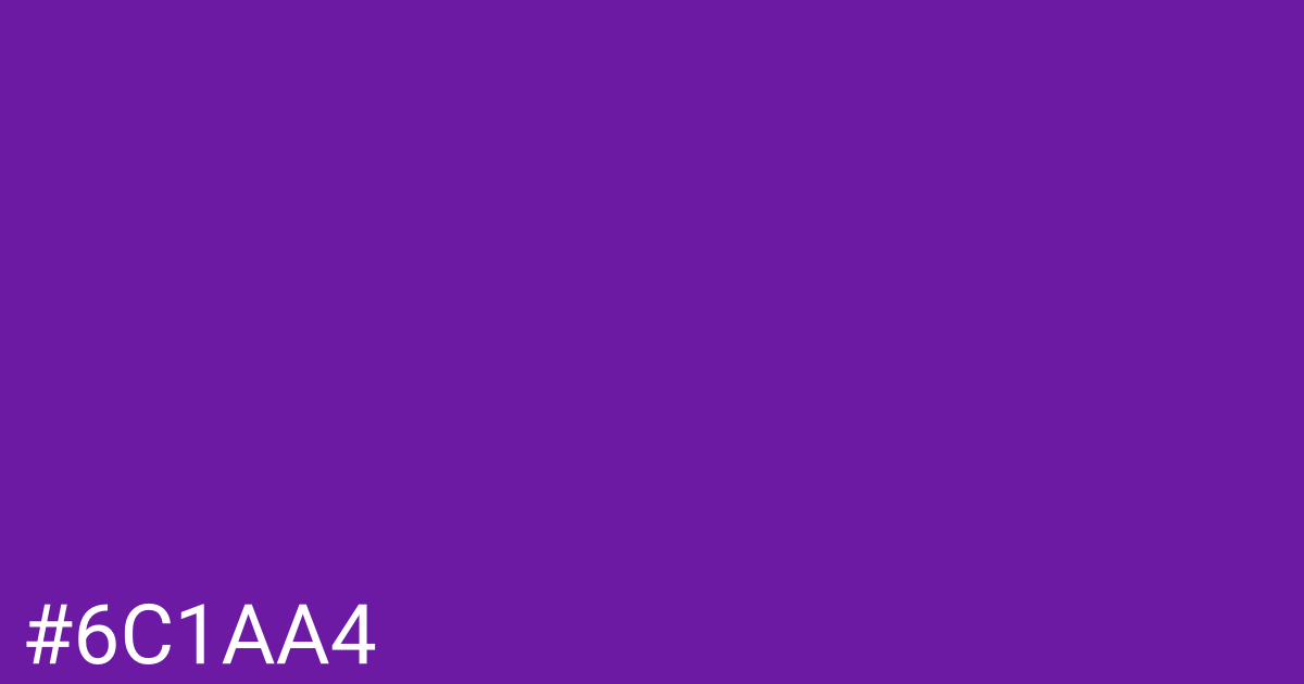 Hex color #6c1aa4 graphic