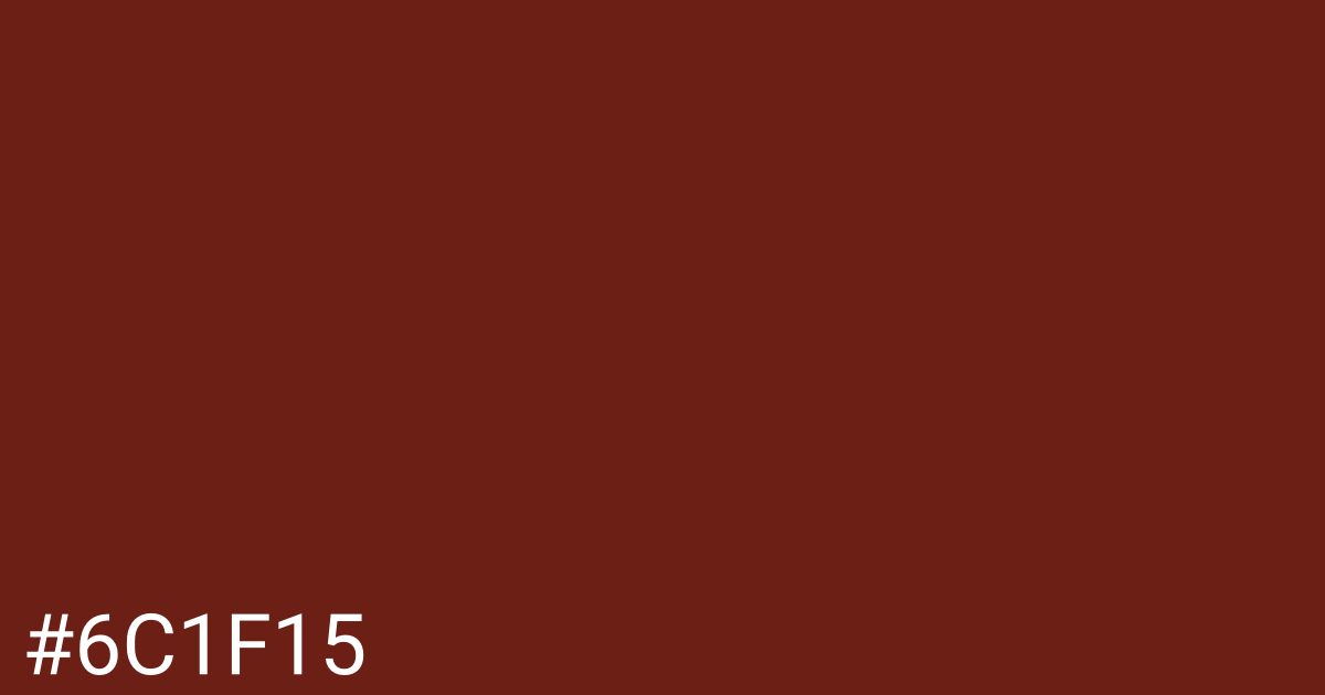 Hex color #6c1f15 graphic