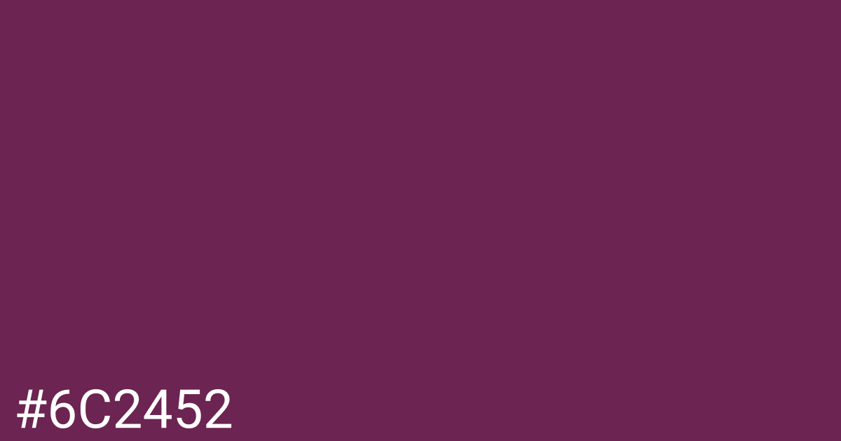 Hex color #6c2452 graphic