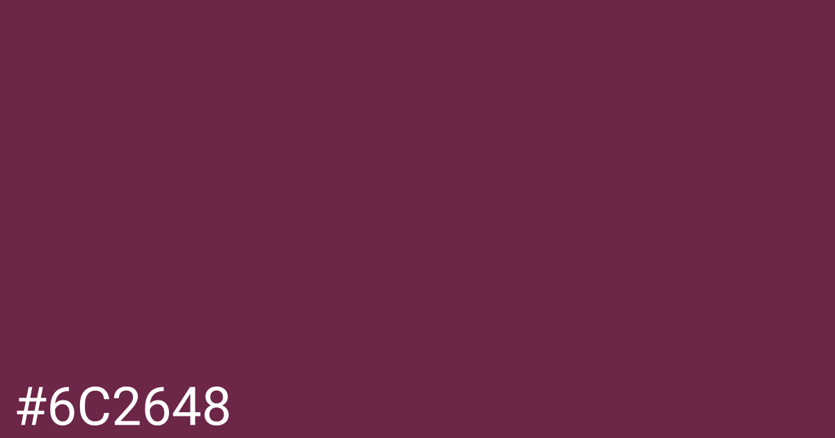 Hex color #6c2648 graphic