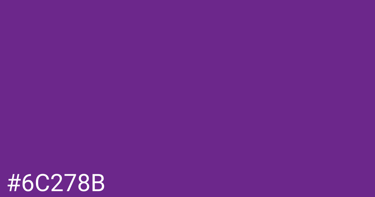 Hex color #6c278b graphic