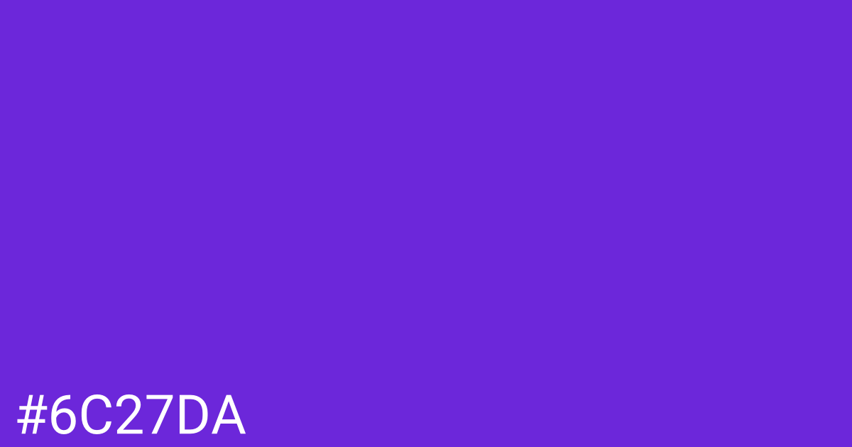 Hex color #6c27da graphic