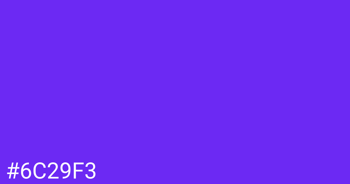 Hex color #6c29f3 graphic