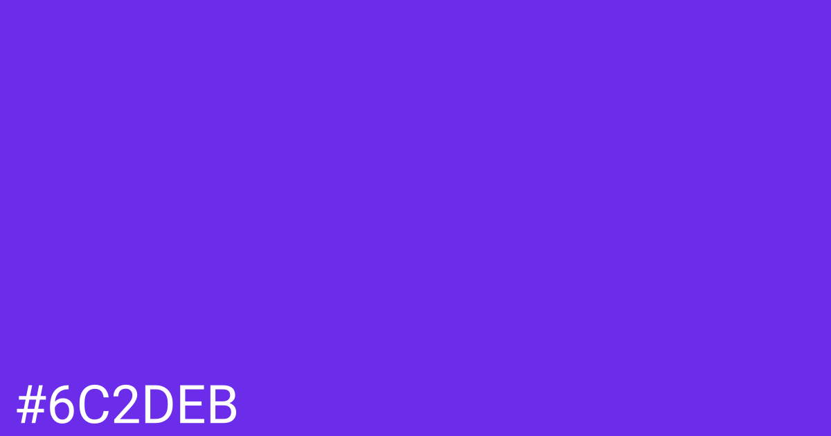 Hex color #6c2deb graphic