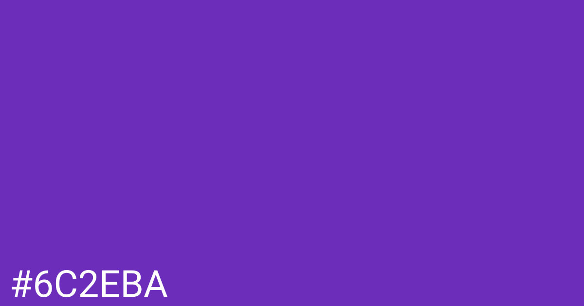 Hex color #6c2eba graphic